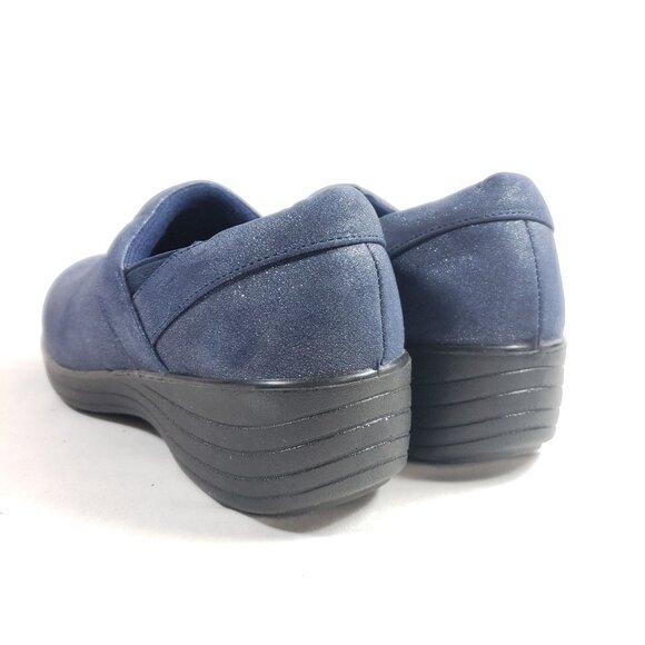 Ingaro Womens Size 7 Slip On Clogs Blue Glitter Textile - Picture 5 of 8